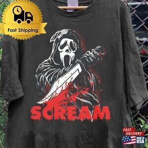 Scary Movie Scream Retro Slasher Fan T-Shirt